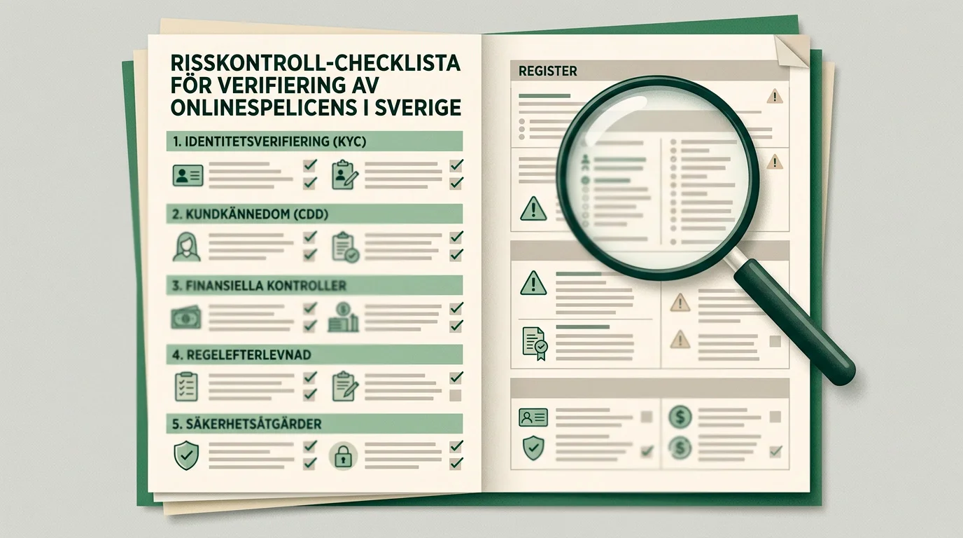 Checklista för risktecken och licenskontroll
